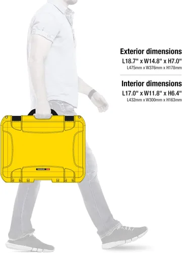 Vista 7 de Nanuk 925 Funda rígida impermeable con inserto de espuma para Oculus Quest 2 - Amarillo