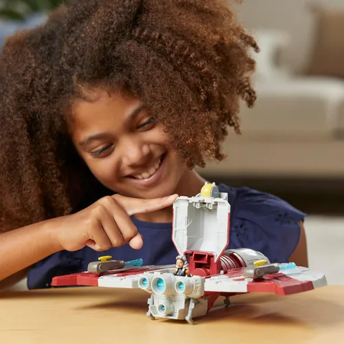 Vista 8 de STAR WARS Mission Fleet T-6 Jedi Shuttle, juego de figuras de acción Ahsoka a escala de 2.5 pulgadas, barcos, juguetes para niños y niñas de 4 años