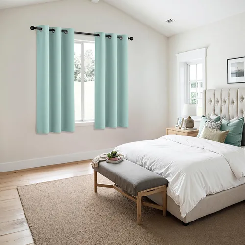 Vista 6 de MIULEE Cortinas opacas para dormitorio, sala de estar, 2 paneles, con aislamiento térmico, cortinas de oscurecimiento de la habitación, con ojales