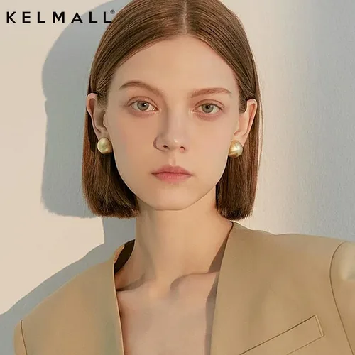 Vista 60 de KELMALL Aretes tipo argolla de oro de 14 quilates para mujer, hipoalergénicos, gruesos, redondos, no se deslustra, para orejas sensibles