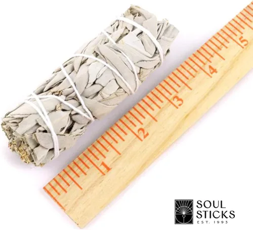 Vista 4 de SOUL STICKS El mini kit de manchas para principiantes incluye varita de selenita de concha de abulón 3-4 de salvia blanca y palo santo con guía