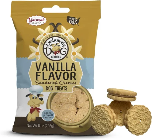 Vista 14 de Exclusively Dog Galletas Sandwich Cremes S'mores Flavor Dog Treats para perros medianos y grandes, naturales y fabricadas en los Estados Unidos, 8