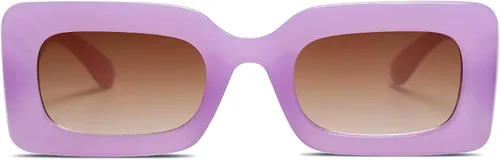 Vista 5 de SOJOS Retro 90s Nude Rectangle Sunglasses For Women Trendy Chunky Glasses Pebble SJ2160