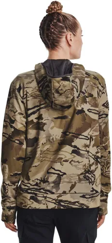 Vista 5 de Under Armour Armourfleece Storm Camo - Sudadera con capucha con cremallera para mujer