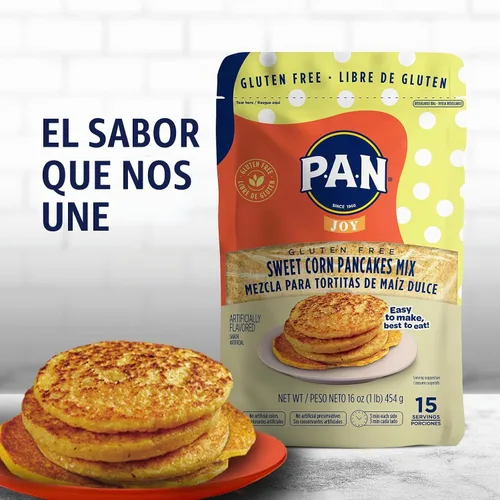 Vista 7 de P.A.N - Mezcla de panqueques de maíz dulce, sin gluten, fácil de preparar, 1 libra (paquete de 6)
