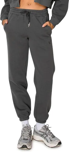 Vista 51 de Cali1850 Pantalón deportivo Cloud Nine Fleece para mujer, cintura alta, ajuste holgado, dos bolsillos, cintura elástica con cordón