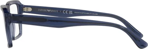 Vista 4 de Emporio Armani Gafas de sol rectangulares Ea3206f Low Bridge Fit para hombre