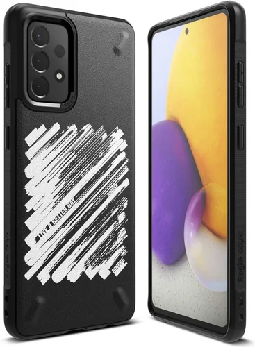 Vista 10 de Ringke Onyx Design - Funda compatible con Samsung Galaxy A72 5G, resistente y duradera, a prueba de golpes, con parte trasera de serigrafía, graffiti