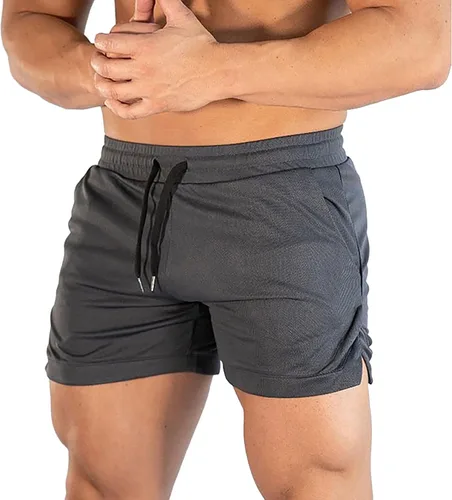 Vista 2 de Shorts for Men Running Lightweight Gym Shorts Athletic Workout Bodybuilding Training 3 Inch Breathable Shorts with Pockets