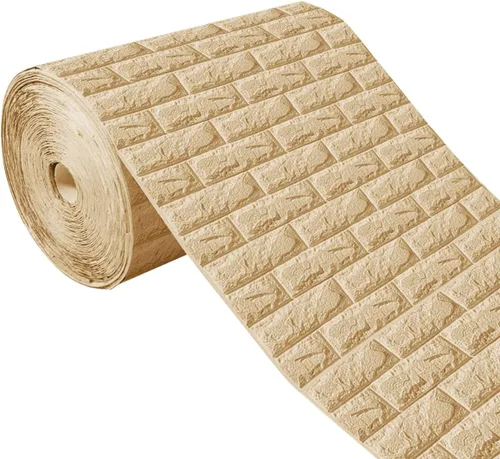 Vista 8 de Calcomanías de pared de ladrillo 3D de 47.2 x 23.6 pulgadas, paneles de espuma autoadhesivos, papel tapiz de ladrillo para sala de estar, fondo