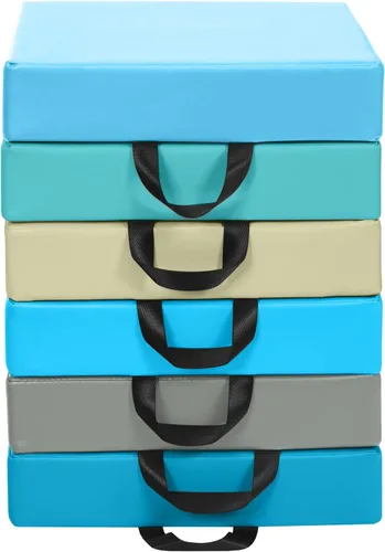 Vista 12 de KOTEK 6 cojines de suelo para niños de 15 pulgadas con asas, asientos circulares de espuma gruesa, asientos suaves y flexibles para aula, primaria