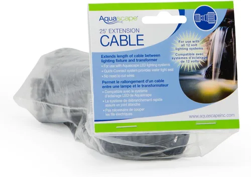 Vista 3 de Aquascape 98998 Cable de extensión de bajo voltaje de 2 clavijas con conexión rápida, 1 salida, color negro