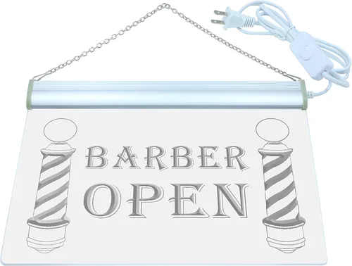 Vista 2 de ADVPRO i044-b Postes de peluquero muestran nuevas señales de luz para corte de cabello