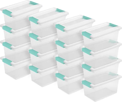 Vista 14 de Sterilite Caja de clip, contenedores apilables de plástico transparente