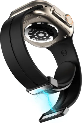 Vista 2 de Banda magnética compatible con Apple Watch de 38mm 40mm 41mm 42mm 44mm 45mm 46mm 49mm, mujeres y hombres, correa deportiva de silicona compatible