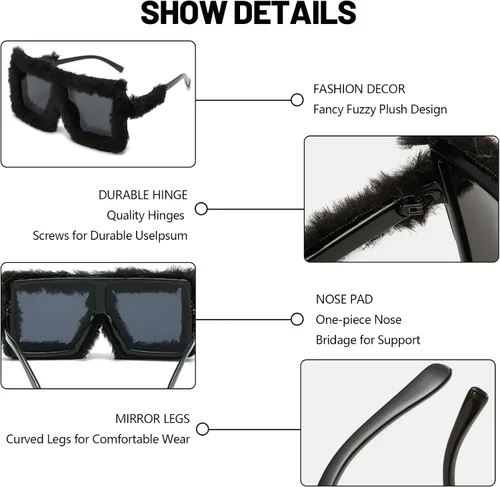 Vista 3 de Gafas de sol de piel para mujer, con forma de corazón, gafas de sol de moda, para fiesta de Halloween