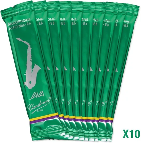 Vista 4 de Vandoren JAVA lengüetas para saxofón alto, resistencia 2, caja de 10