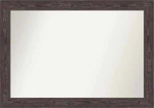 Vista 302 de Amanti Art Espejo personalizado, espejo de baño negro puente, espejo de pared o espejo de tocador de baño sobre el fregadero (26 x 26 pulgadas)