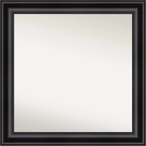 Vista 456 de Amanti Art Espejo personalizado, espejo de baño negro puente, espejo de pared o espejo de tocador de baño sobre el fregadero (26 x 26 pulgadas)