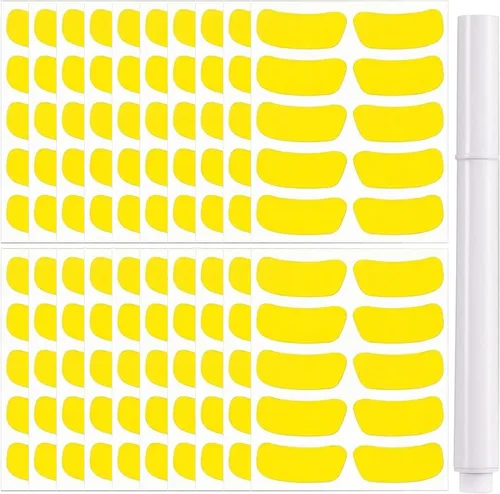 Vista 9 de 200 pares de pegatinas negras deportivas para los ojos para niños, tiras para los ojos, pegatinas deportivas transpirables para los ojos
