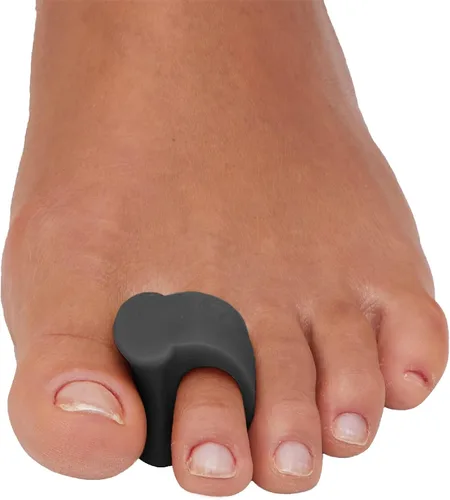 Vista 11 de ZenToes Separadores de dedos de gel para dedos superpuestos, juanetes, alineación del dedo gordo, corrector y espaciador, paquete de 4 (beige)