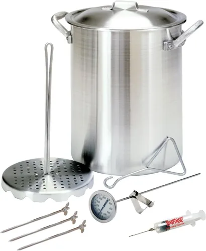 Vista 3 de Bayou Classic 3016 Freidora de pavo para exteriores de 30 cuartos con cesta y olla