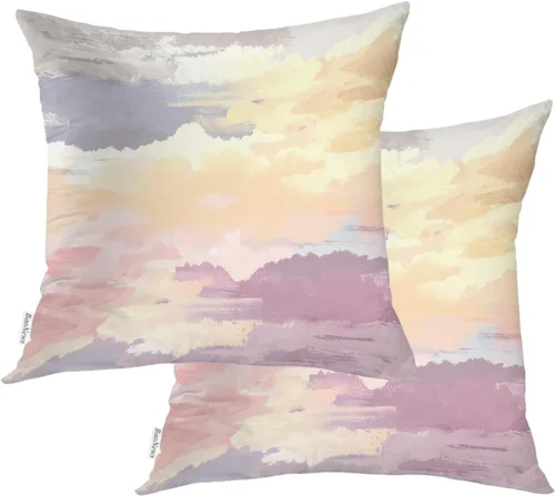 Vista 32 de Abstract Geometric Forms Throw Pillow Covers, Aesthetic Modern Art Cushion Cases Digital Blended Hidden Zipperl Decorative Pillow Covers Square