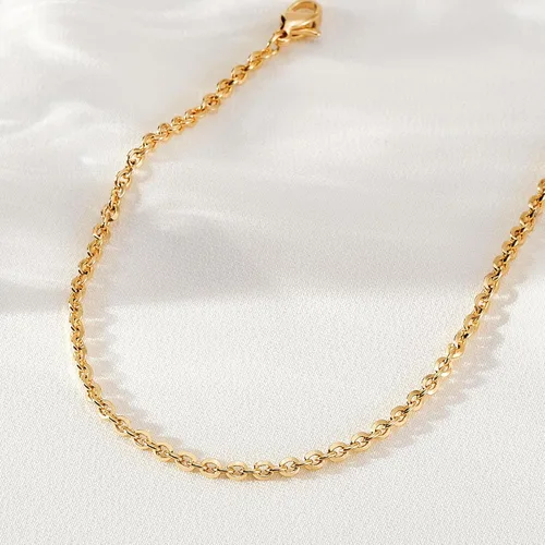 Vista 5 de Bemoly Pulsera de eslabones de oro de 14 quilates para mujer, delicada pulsera de cadena ajustable, cadena de malla de eslabones de clip, lindas