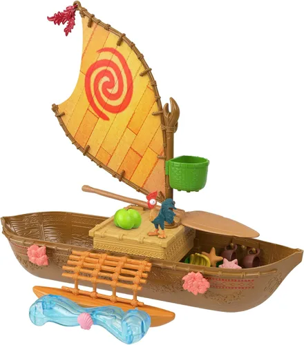 Vista 4 de Mattel Disney Moana Ocean Voyager Canoa - Juego flotante para barco