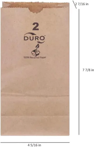 Vista 4 de Bolsas de papel Kraft FSC - HECHAS EN USA (500ct, 2 lb)