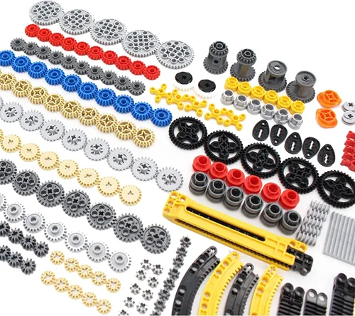 Vista 7 de SEEMY - Juego de engranajes para piezas de la serie técnica compatibles con piezas de Lego Technic, elevador, pasadores, ejes, conectores