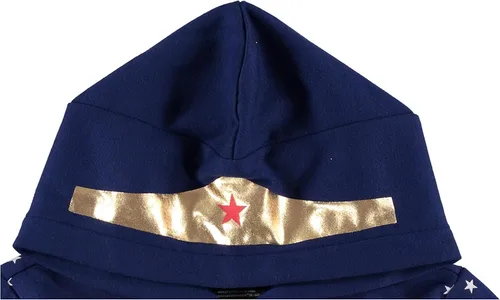 Vista 4 de Sudadera con capucha de mujer maravilla para niñas talla 4-16
