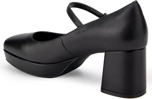 Vista 11 de Aerosoles Plataforma elegante para mujer, Cuero negro