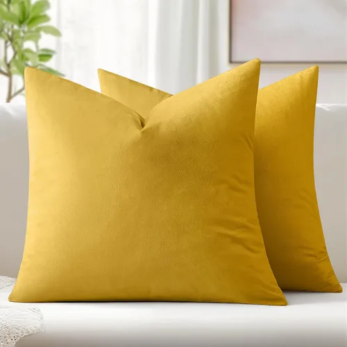 Vista 34 de MIULEE Paquete de 2 fundas de almohada de terciopelo decorativas rectangulares lumbares, fundas de cojín suaves sólidas para sofá, sofá, dormitorio