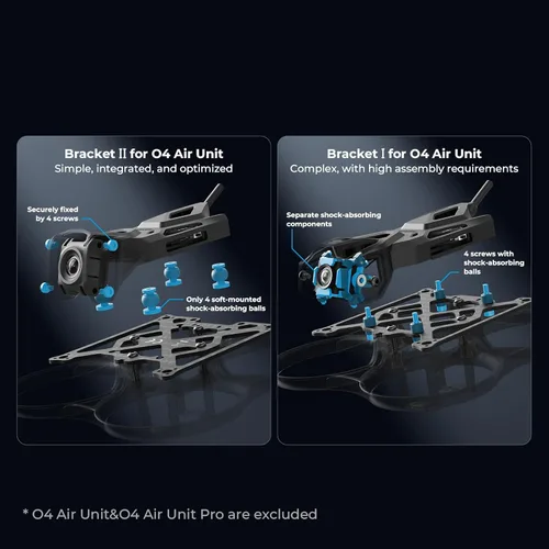 Vista 5 de BETAFPV Pavo Pico II - Cuadricóptero sin escobillas, ultraligero 2S Cinewhoop con soporte HD VTX II para O4/O4 Pro VTX, F4 2S 20A AIO FC, motor 1102