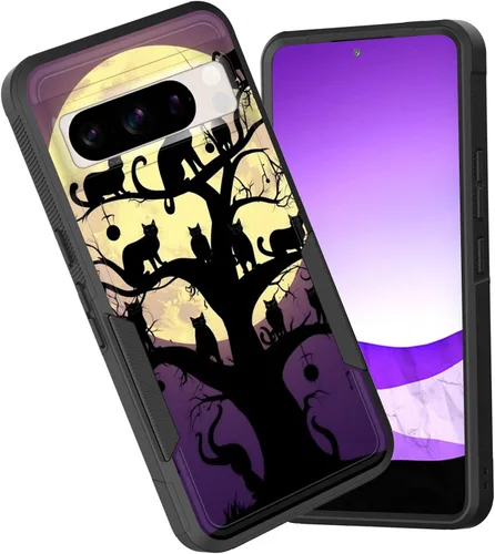 Vista 69 de Funda para Pixel 6A, funda híbrida de doble capa resistente a prueba de golpes de policarbonato duro de silicona suave TPU para Google Pixel 6A