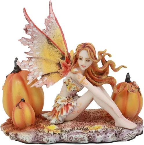 Vista 2 de Ebros Amy Brown - Estatua tribal de hada madrina con calabazas, 5 pulgadas de alto, fantasía, mítica, acuarela mágica, decoración coleccionable