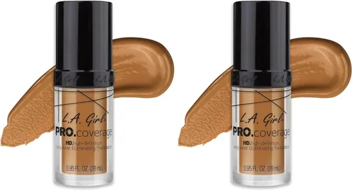 Vista 26 de Base de maquillaje líquida L.A. Girl Pro Coverage, Beige