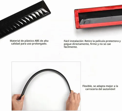 Vista 3 de XmuxHai 4 piezas de protector de puerta de coche para prevenir abolladuras, kit de tiras de moldura de puerta, protector de puerta universal