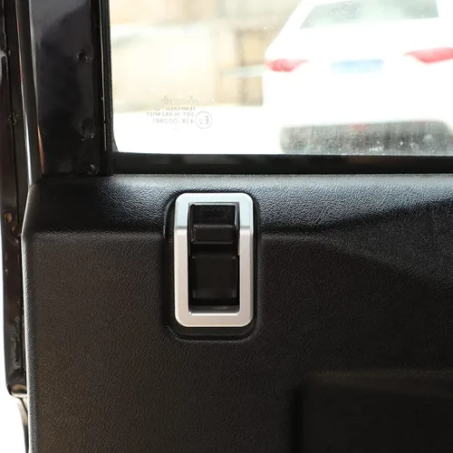 Vista 3 de Cubierta de bloqueo de puerta de automóvil de aleación de aluminio para Land Rover Defender 90 110 130 2004-2019 Accesorios de repuesto