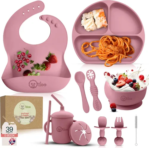 Vista 14 de O'doe™ Silicone Baby Feeding Set, 17-Piece Baby Weaning Set BPA-Free Púrpura