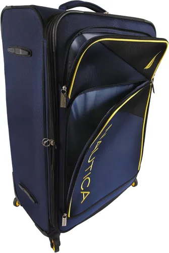 Vista 6 de Nautica Emry - Juego de equipaje de 2 piezas, Azul marino, amarillo, Nautica Emry - Juego de equipaje de 2 piezas