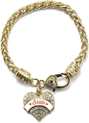 Vista 90 de Inspired Silver - Pulsera de plata con dije de corazón pavé con circonitas cúbicas