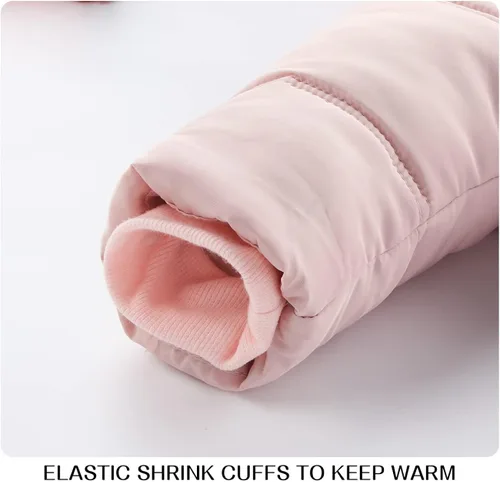 Vista 4 de Traje de nieve de invierno para bebé niña, chaqueta para niño, overol con capucha