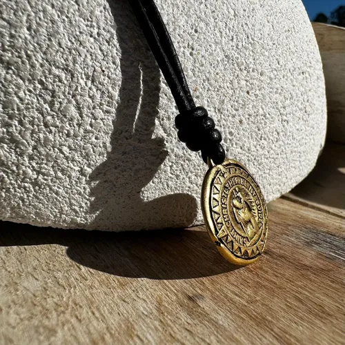Vista 2 de Gold St Christopher Necklace - Mens Saint Pendant Travelers, Gift Religious Jewelry, Protection Medal, Men Silver Medallion, Women Gift to Husband