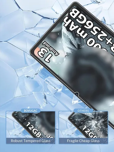 Vista 5 de [Paquete de 2] Protector de pantalla para tableta HOTWAV R7 de 10.1 pulgadas, película de vidrio templado de 10.1 pulgadas, protector de pantalla