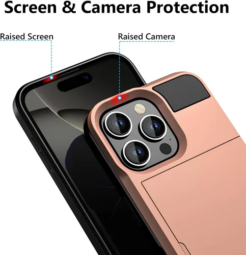Vista 5 de Vofolen Funda para iPhone 16 Pro con tarjetero y cartera