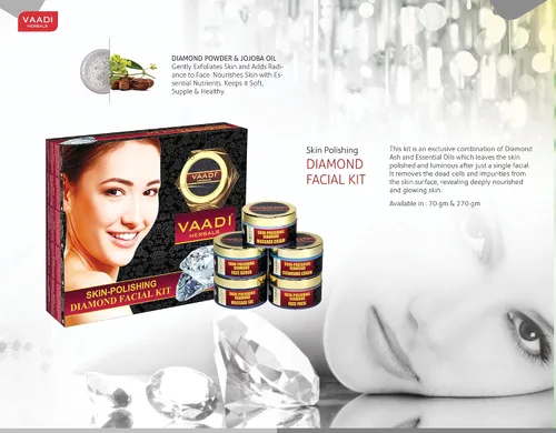 Vista 3 de Vaadi Herbals Kit facial – Kit facial de diamante para pulir la piel, todo natural, adecuado para todo tipo de piel y tanto para hombres como