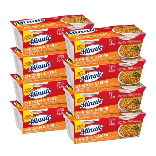 Vista 10 de Minute Arroz basmati listo para servir, tazas de arroz para microondas, tazas de 8.8 onzas (paquete de 8) Tazas de arroz para microondas de 8.8