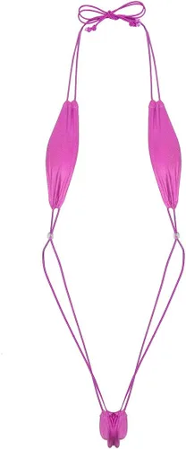 Vista 2 de FEESHOW Women Sexy Weeny Sling Shot Micro Mini Bikini Thong One-Piece Teddy